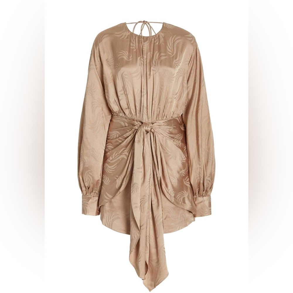 Lila Draped Jacquard Mini Dress